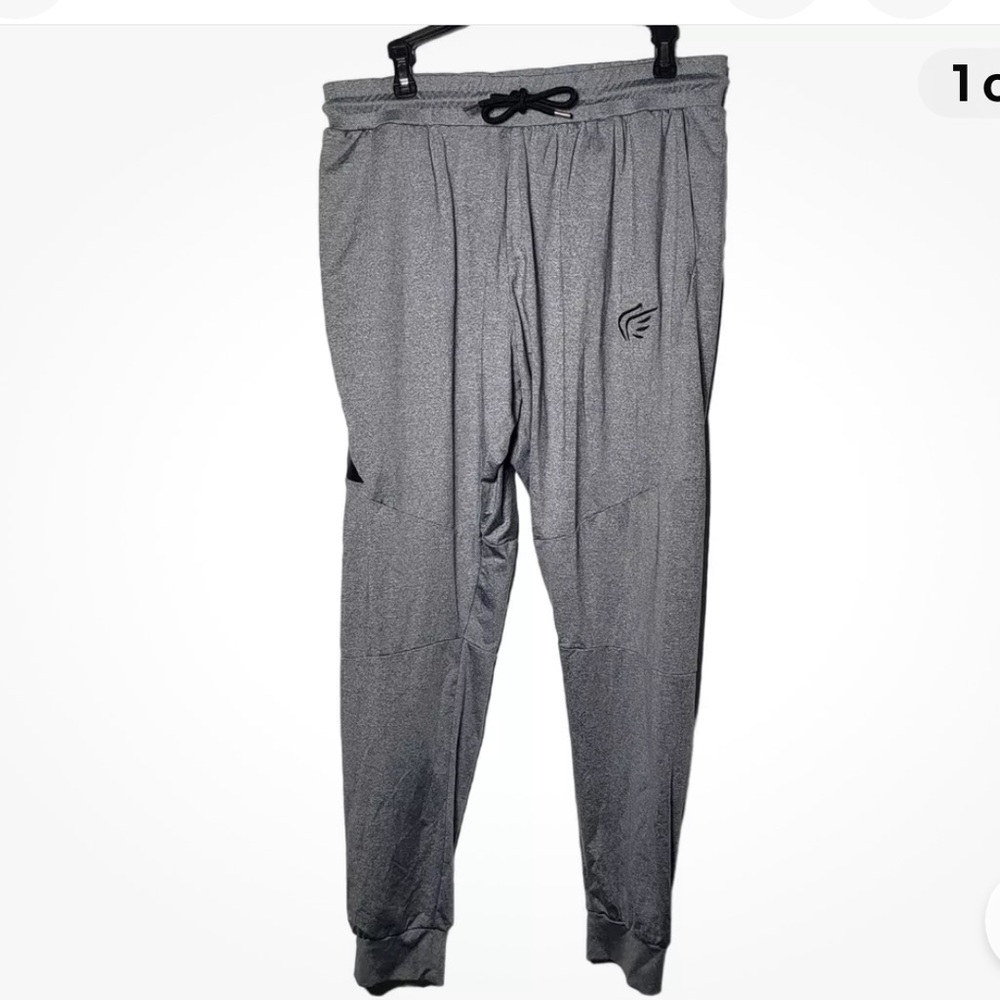 In Jesus Name I Play MensJogger Pants Size Large Active Athletic Stretch Sports